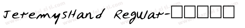 JeremysHand Regular字体转换